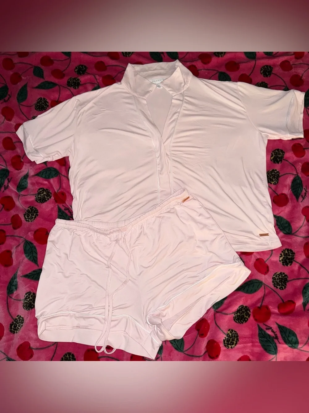 Danskin Women’s 2-Piece Light Pink Pajama Set Size XL Preowned